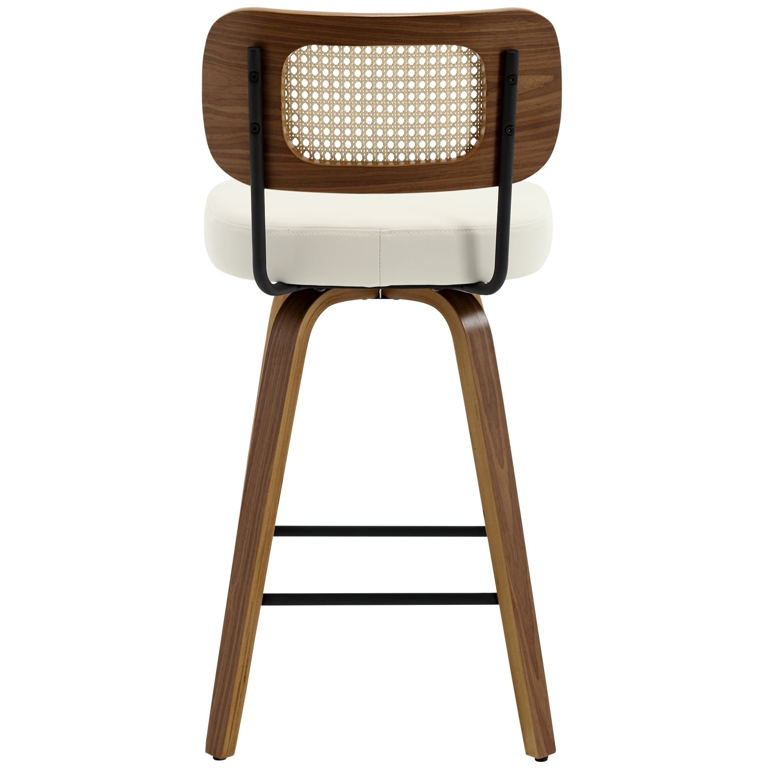 Tabourets de bar pivotants 26/29 avec pieds en bois courbé
