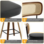 Tabourets de bar pivotants 26/29 avec pieds en bois courbé