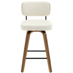 Tabourets de bar pivotants 26/29 avec pieds en bois courbé