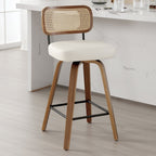 Tabourets de bar pivotants 26/29 avec pieds en bois courbé