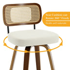 Tabourets de bar pivotants 26/29 avec pieds en bois courbé