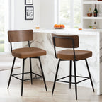 Lot de 2/3/4 tabourets de bar/comptoir pivotants rembourrés en similicuir