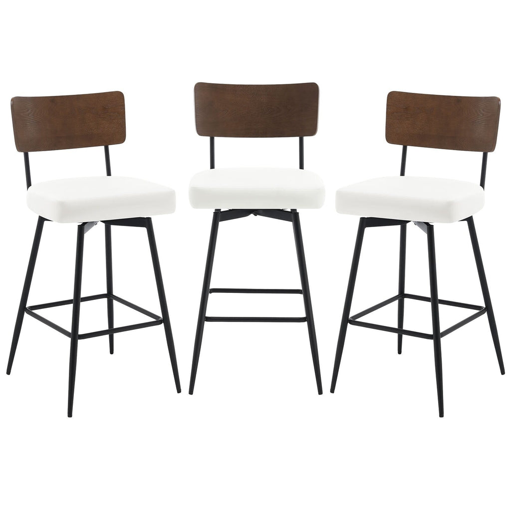 Lot de 2/3/4 tabourets de bar/comptoir pivotants rembourrés en similicuir