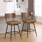 Lot de 2/3/4 tabourets de bar/comptoir pivotants rembourrés en similicuir