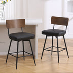 Lot de 2/3/4 tabourets de bar/comptoir pivotants rembourrés en similicuir