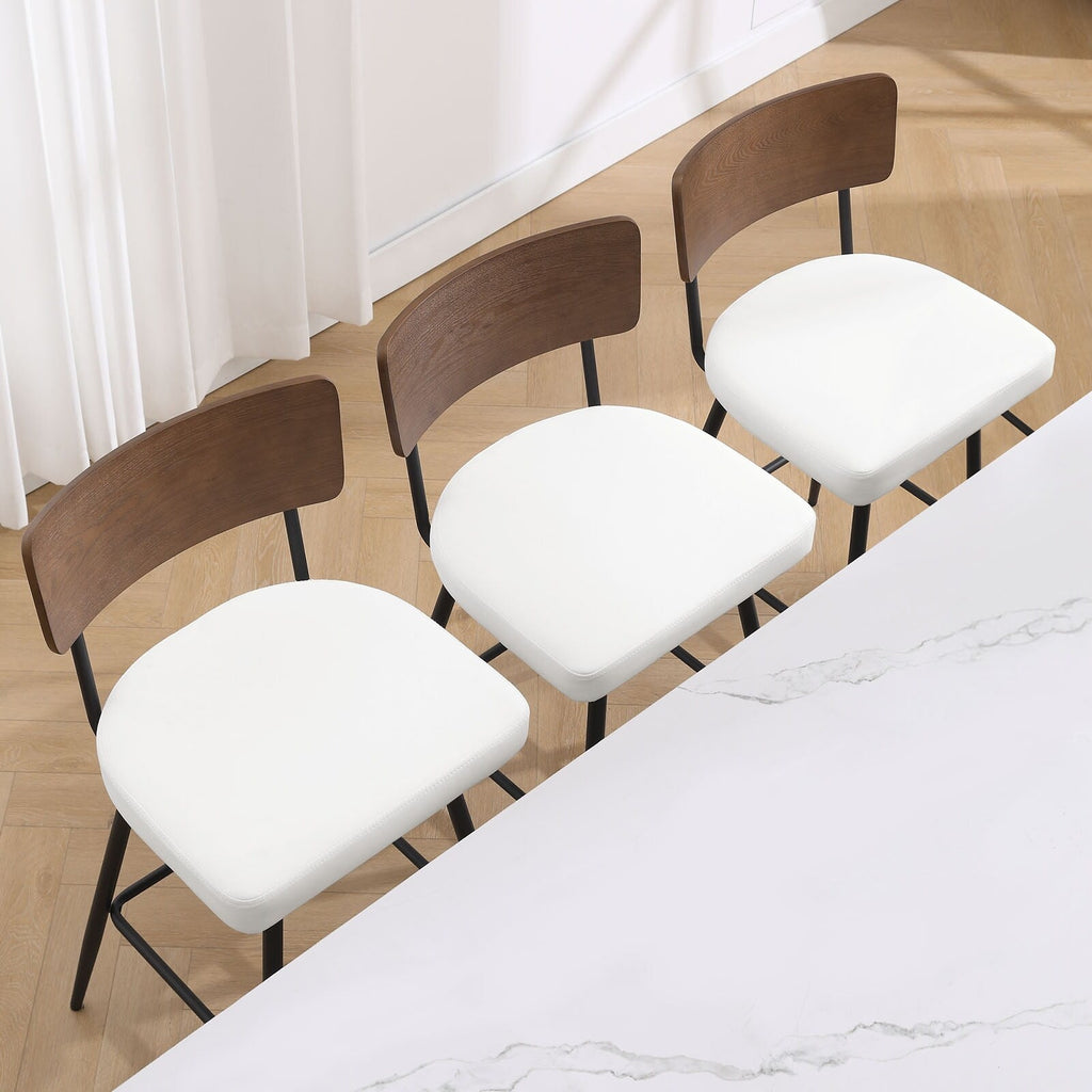 Lot de 2/3/4 tabourets de bar/comptoir pivotants rembourrés en similicuir