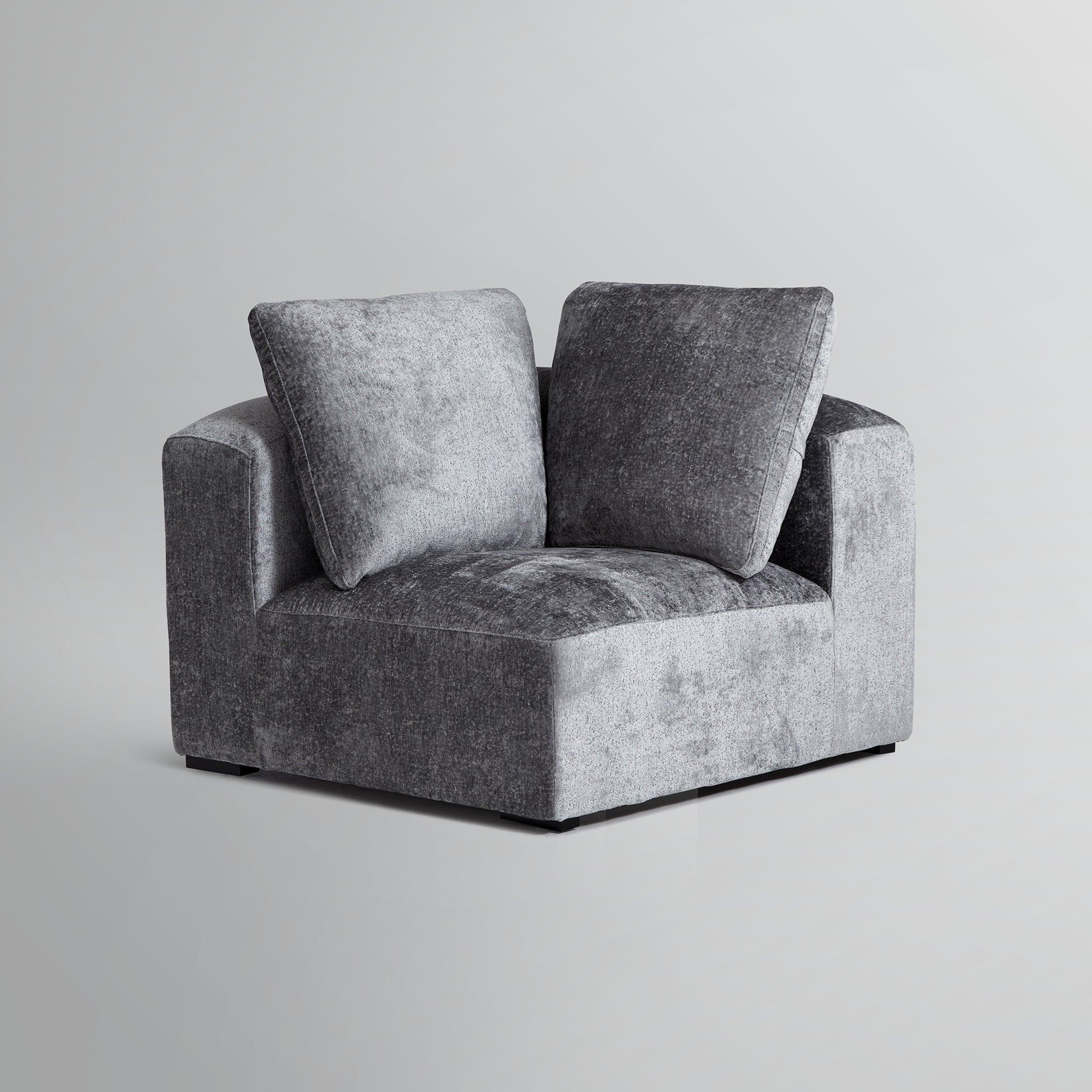 Le canapé d'angle sectionnel gris Empress