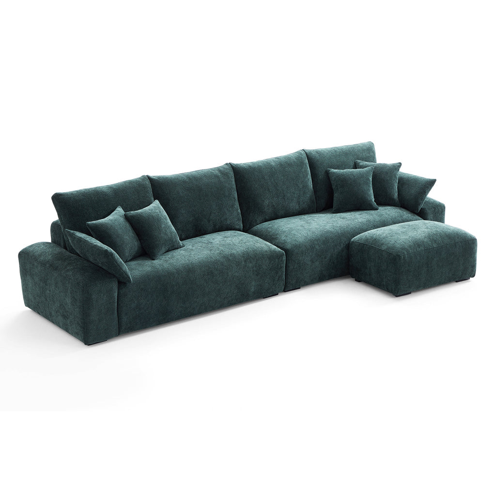 Le canapé et le pouf Empress Green