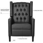 Fauteuil inclinable manuel en tissu large de 27,16 pouces