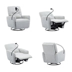 Fauteuil inclinable électrique pivotant à 270 degrés avec support pour téléphone