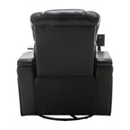 Fauteuil inclinable électrique pivotant à 270 degrés en cuir PU, siège individuel, fauteuil inclinable pour home cinéma avec dossier confortable et plateau