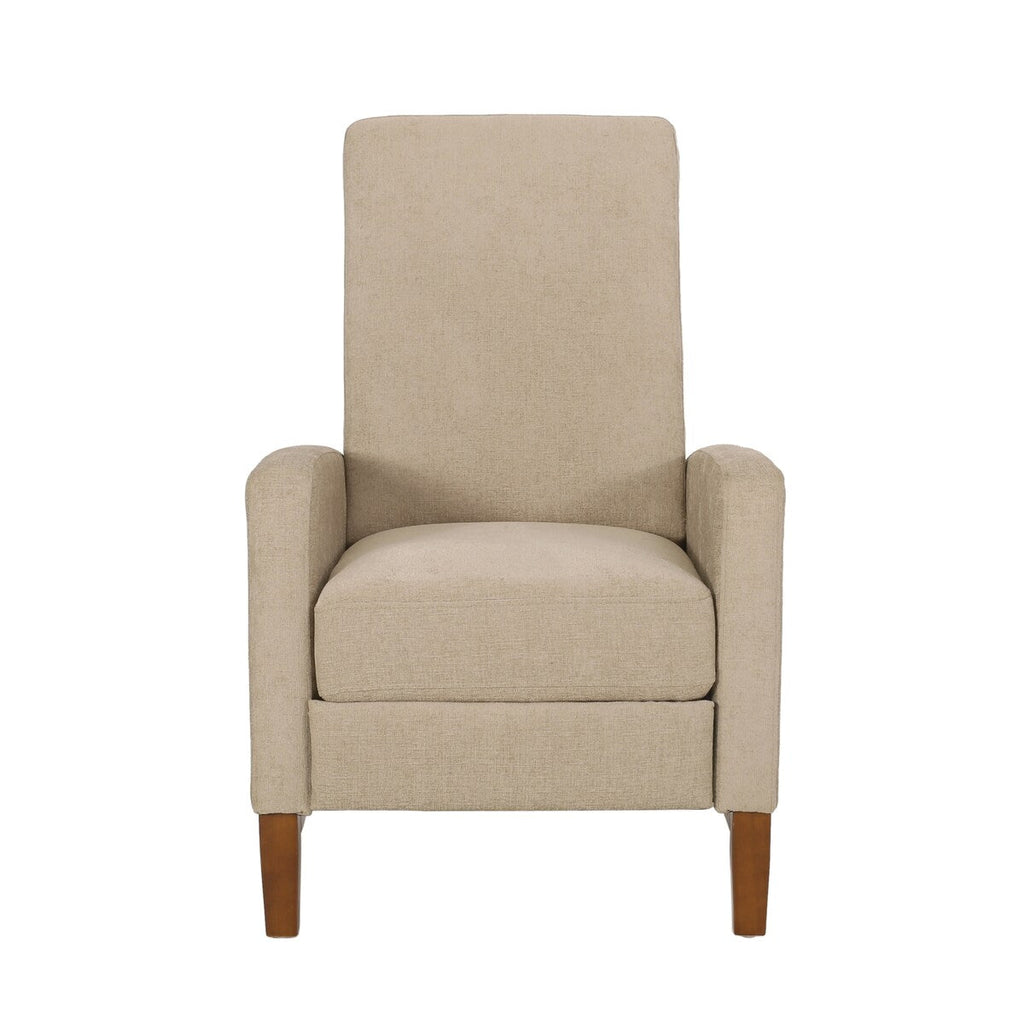 Canapé inclinable classique en bois de 27 po, fauteuil club manuel, rembourré, meuble de salon