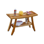 Banc de douche en teck EcoDecors 71 cm, banc en bois, banc de salle de bain, banc de salle de bain en teck, tabouret de douche en teck, siège de douche en teck