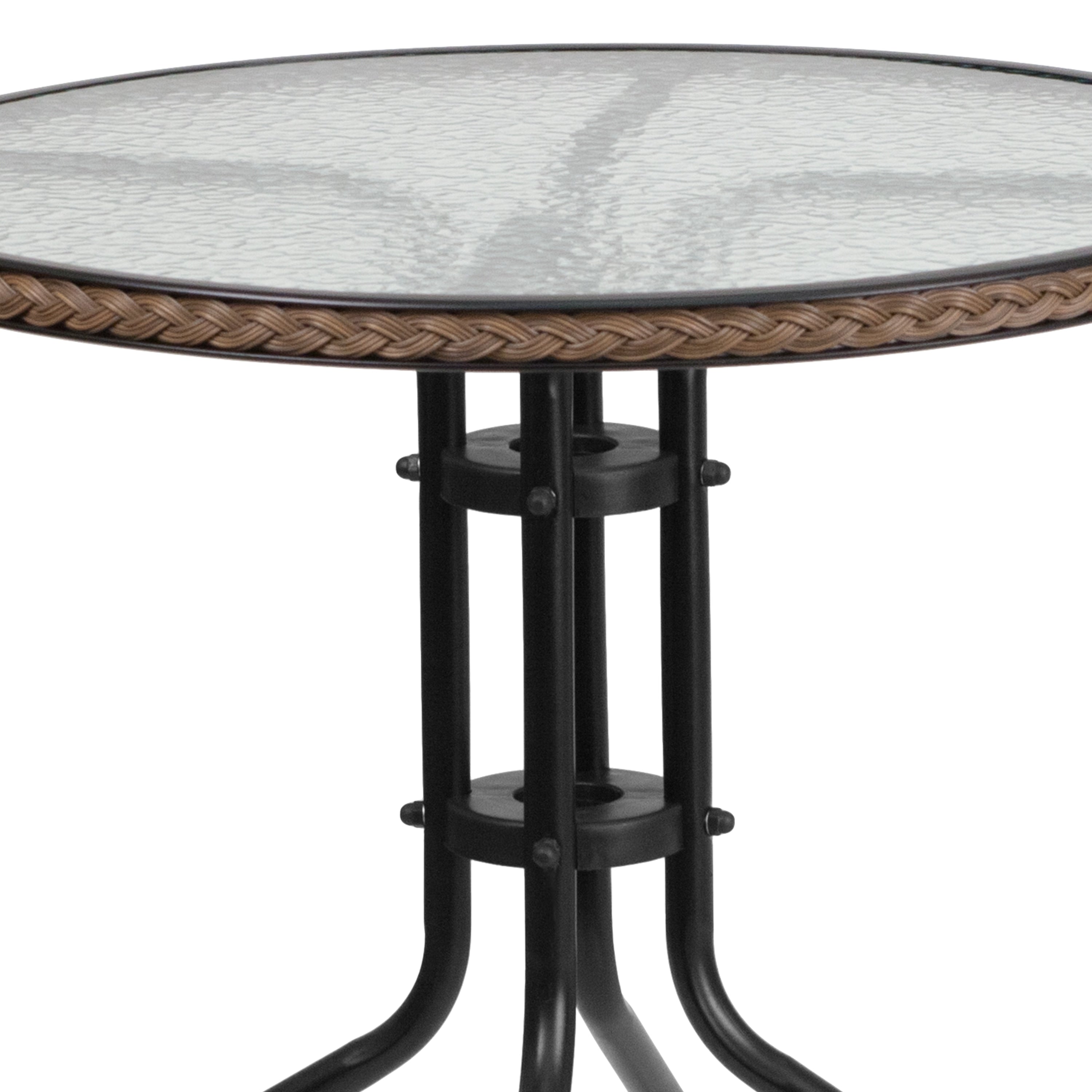 Ensemble table et chaises d'extérieur 3 pièces - 28,75 L x 28,75 P x 28 H