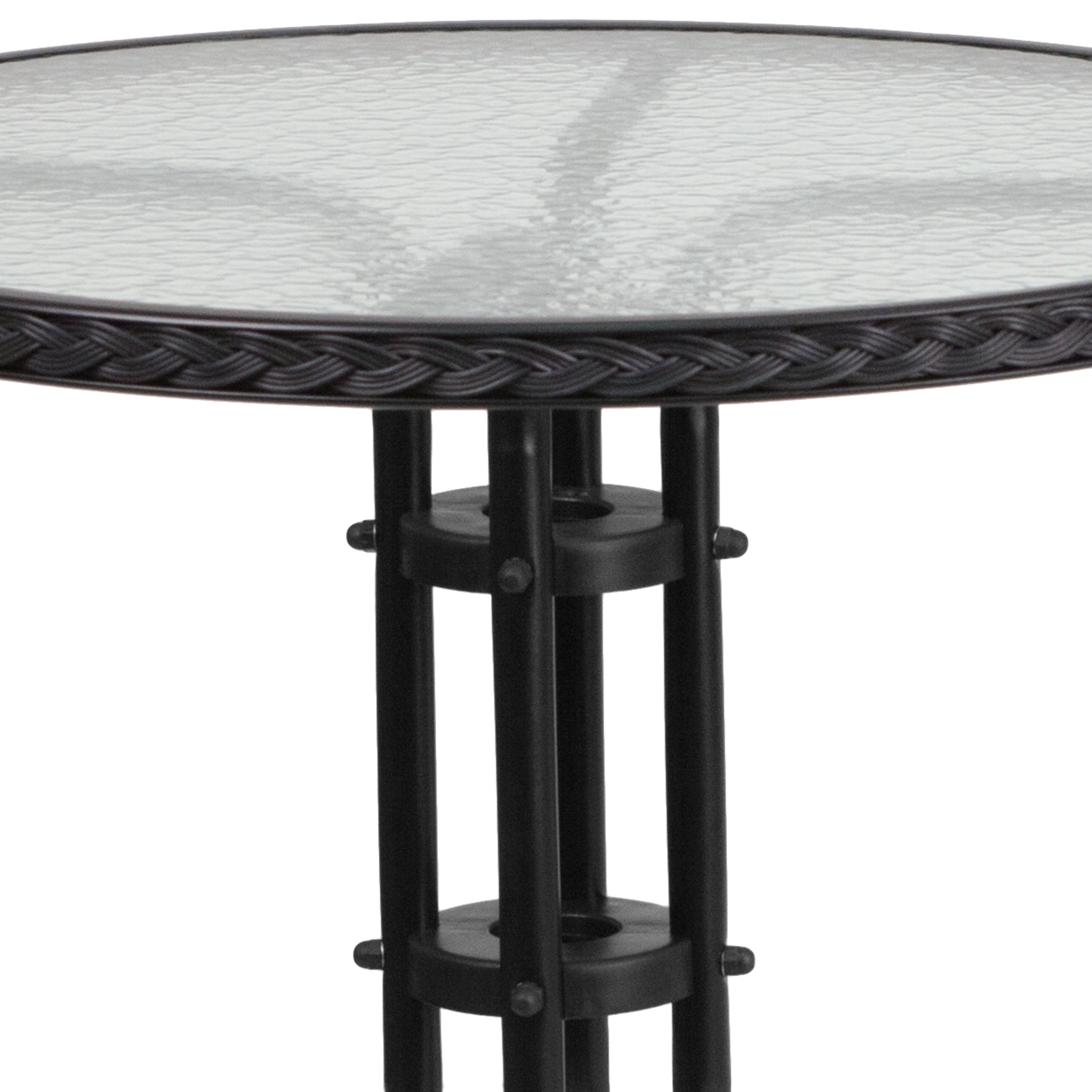 Ensemble table et chaises d'extérieur 3 pièces - 28,75 L x 28,75 P x 28 H