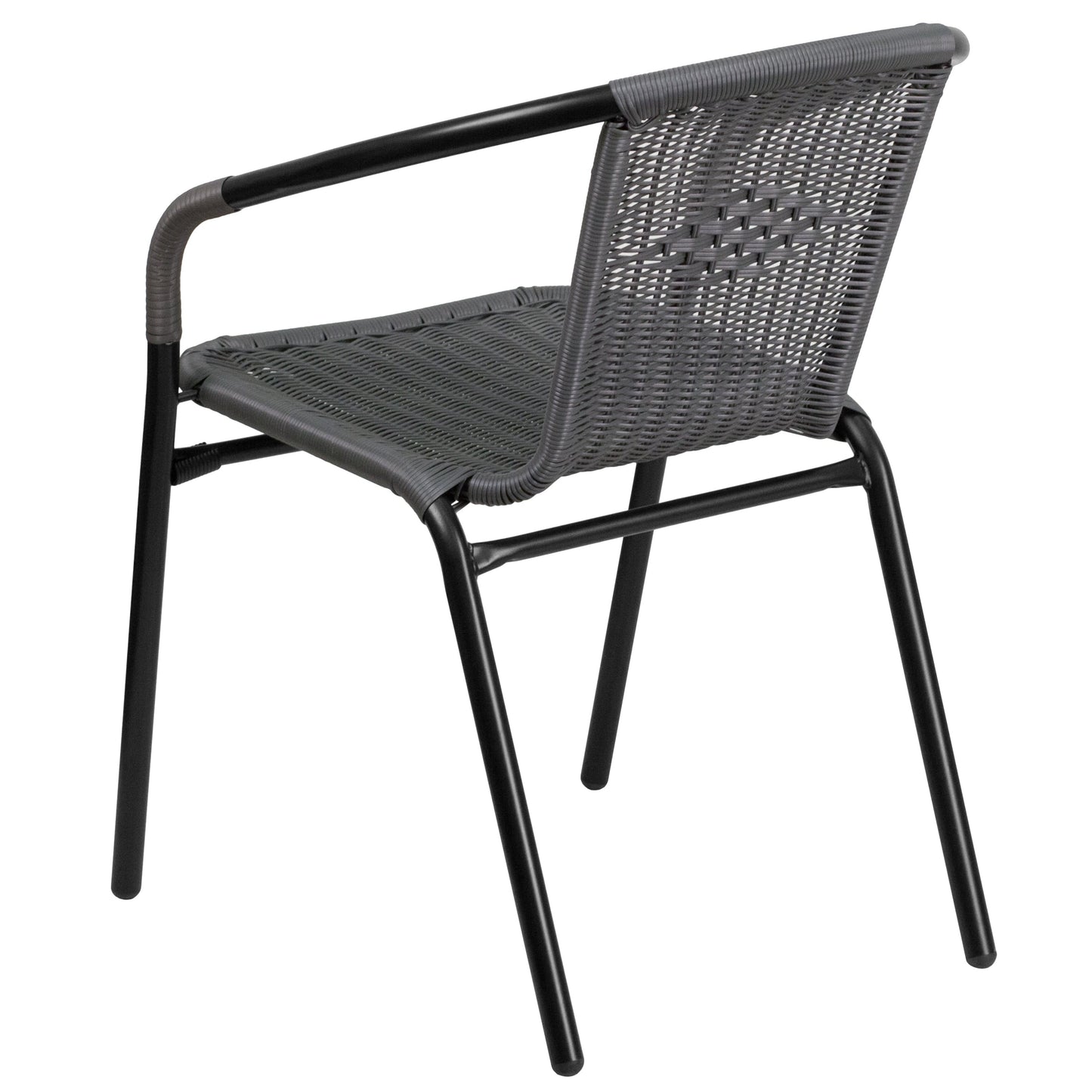 Ensemble de 5 tables carrées et chaises en rotin pour patio intérieur/extérieur - 28 L x 28 P x 28 H