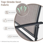 Ensemble de 2 fauteuils de patio à bascule simple avec cadre en métal robuste