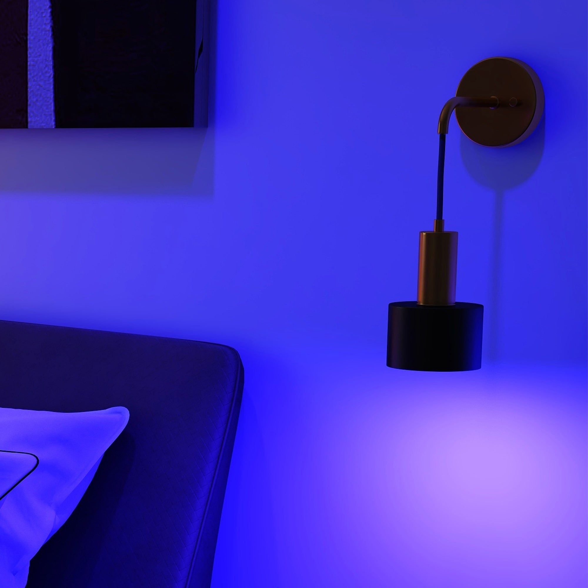 Lot de 2 appliques murales sans fil 13 LED RVB à piles avec télécommande