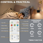 Lot de 2 appliques murales sans fil 13 LED RVB à piles avec télécommande
