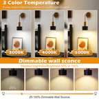 Lot de 2 appliques murales sans fil 13 LED RVB à piles avec télécommande