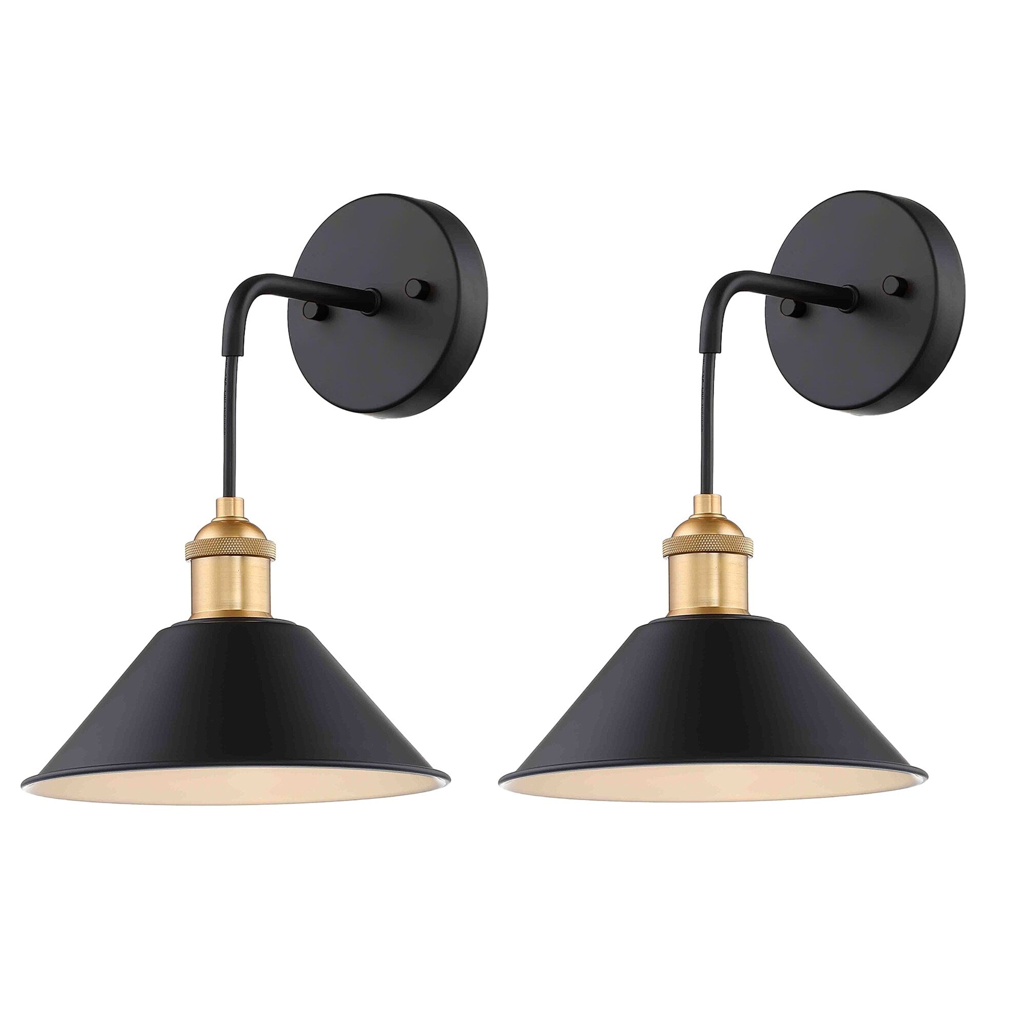 Lot de 2 appliques murales à piles avec télécommande