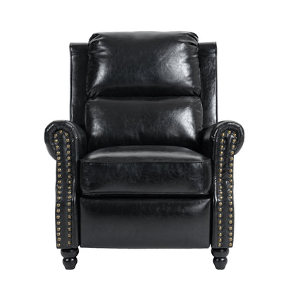 Ensemble de 2 fauteuils inclinables manuels avec garniture cloutée