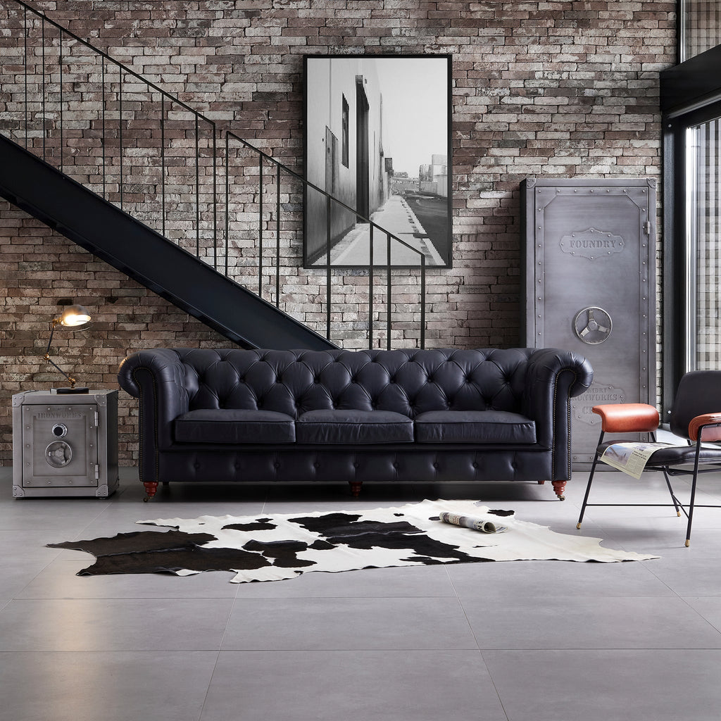 Durango Chesterfield Top Grain Leather Tufted Sofa
