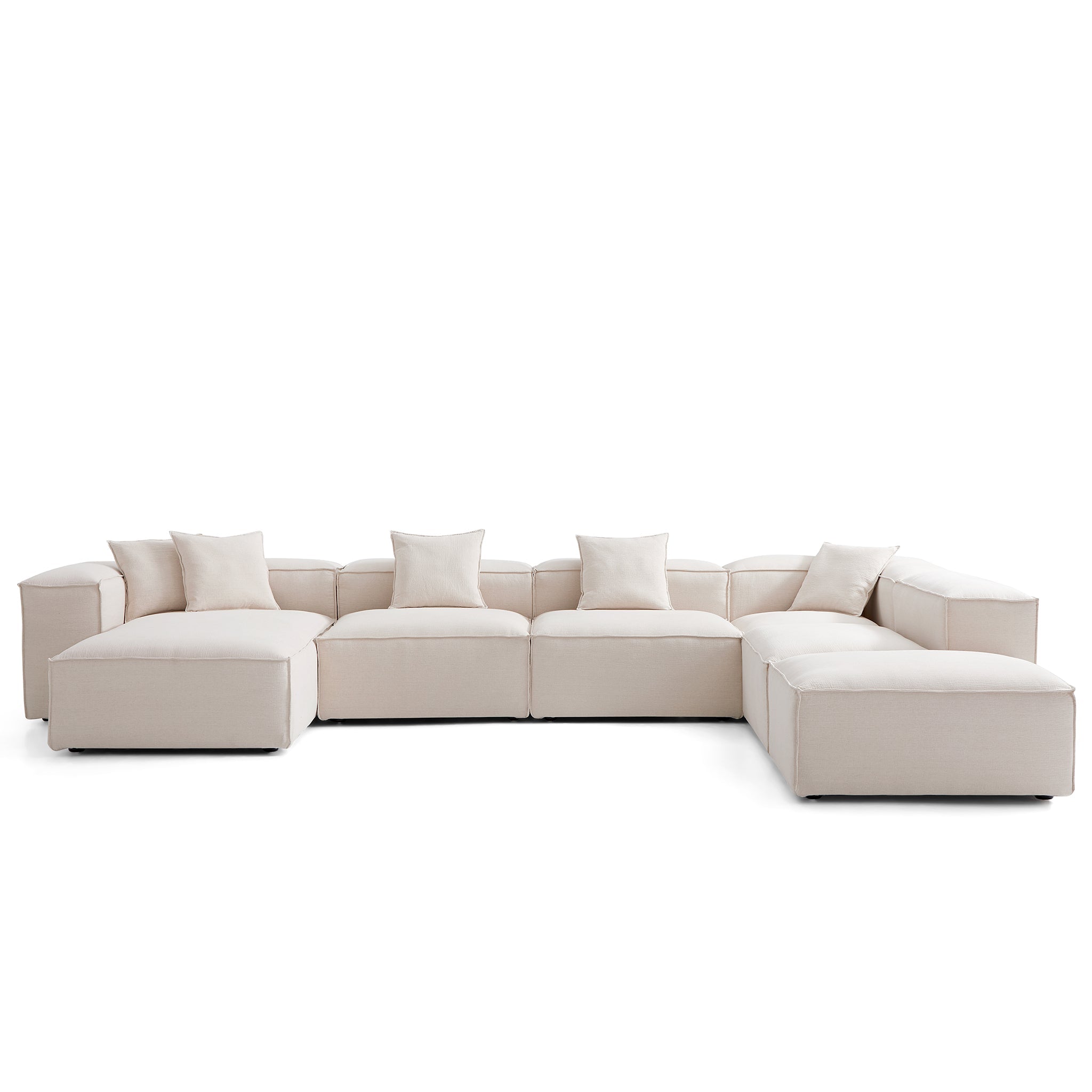 Canapé sectionnel modulaire Freedom kaki à extrémité ouverte