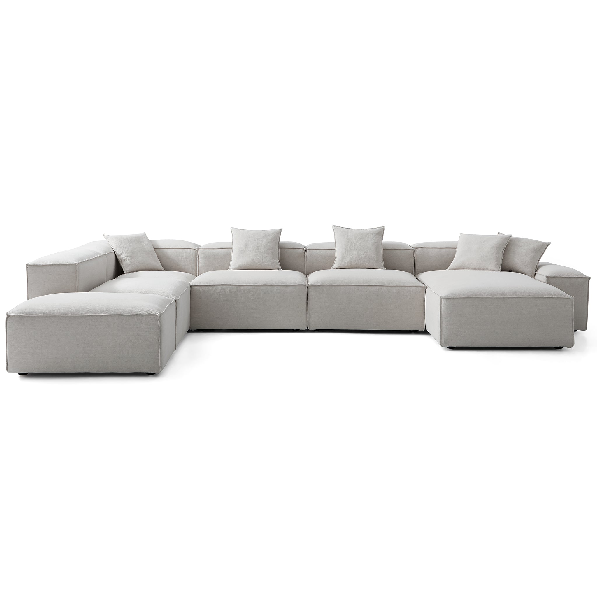 Freedom Modular Gray Open-End Sectional Sofa