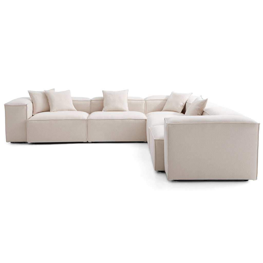 Canapé d'angle modulaire gris Freedom