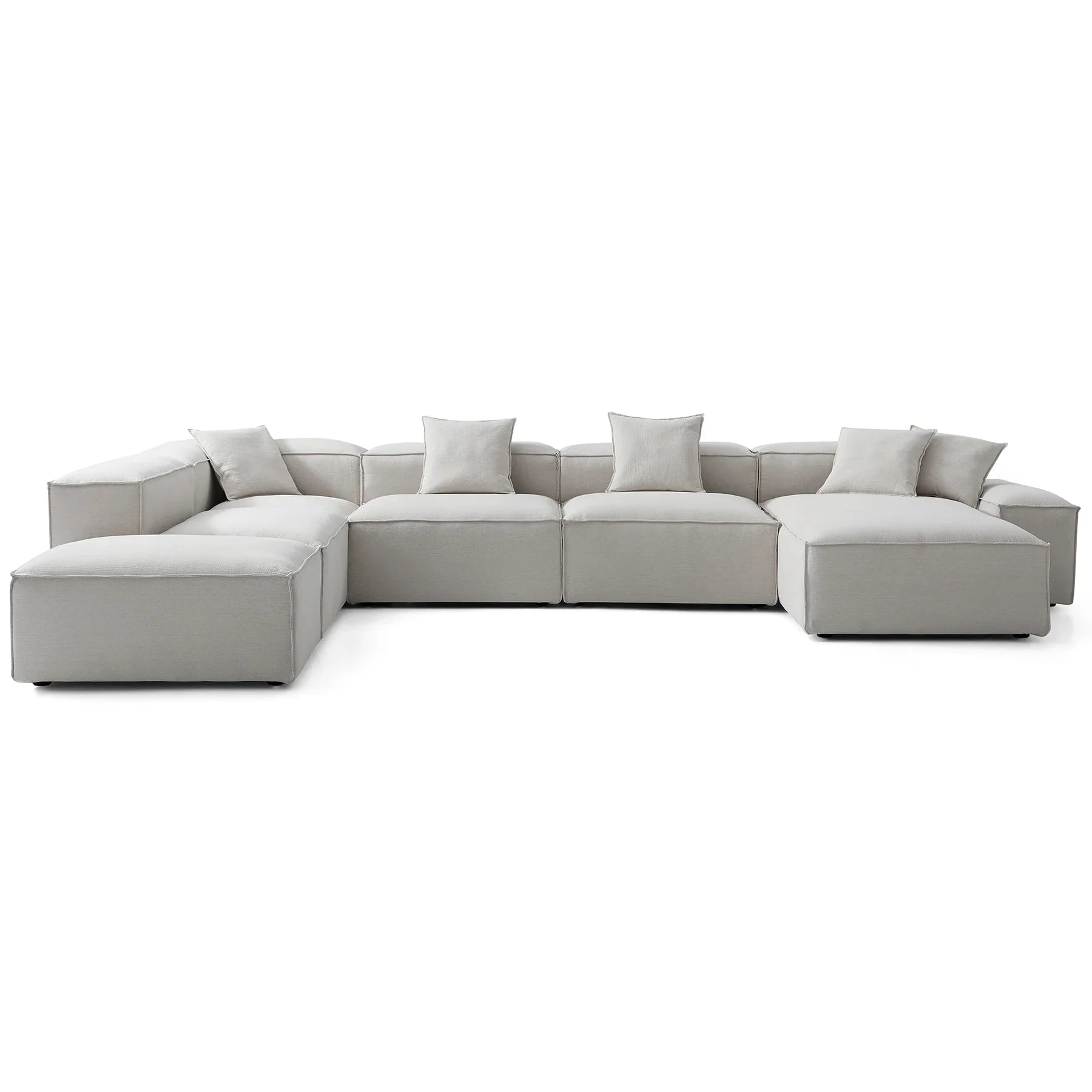 Canapé sectionnel modulaire Freedom kaki à extrémité ouverte