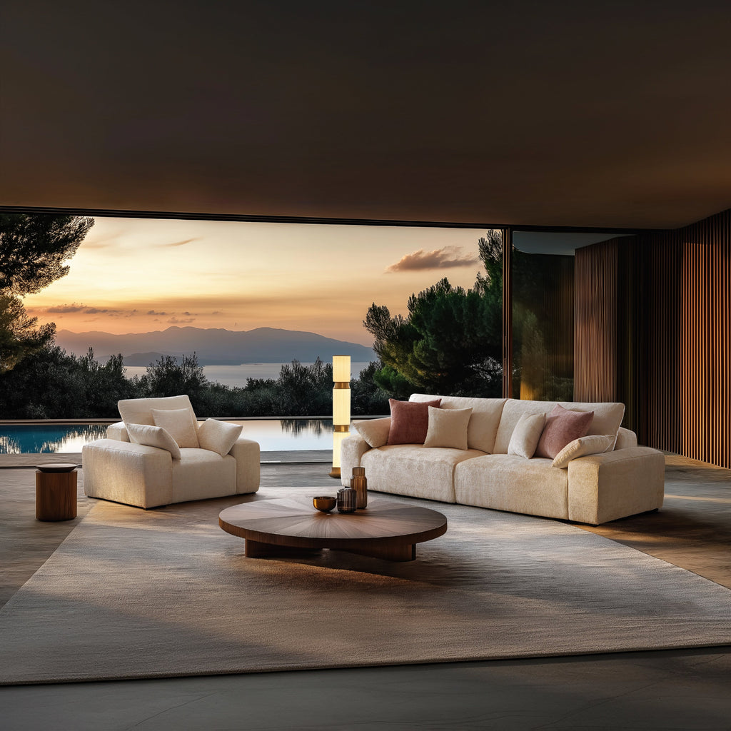 L'ensemble de canapés gris Empress