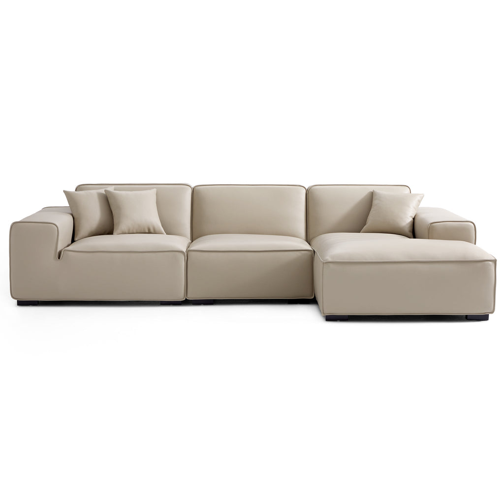 Domus Modular Brown Leather Sectional