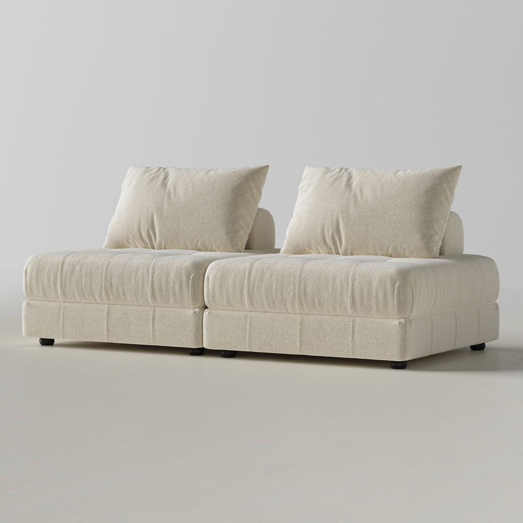 Block Modular White Sectional