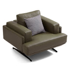 Fauteuil Olivia en cuir véritable pleine fleur