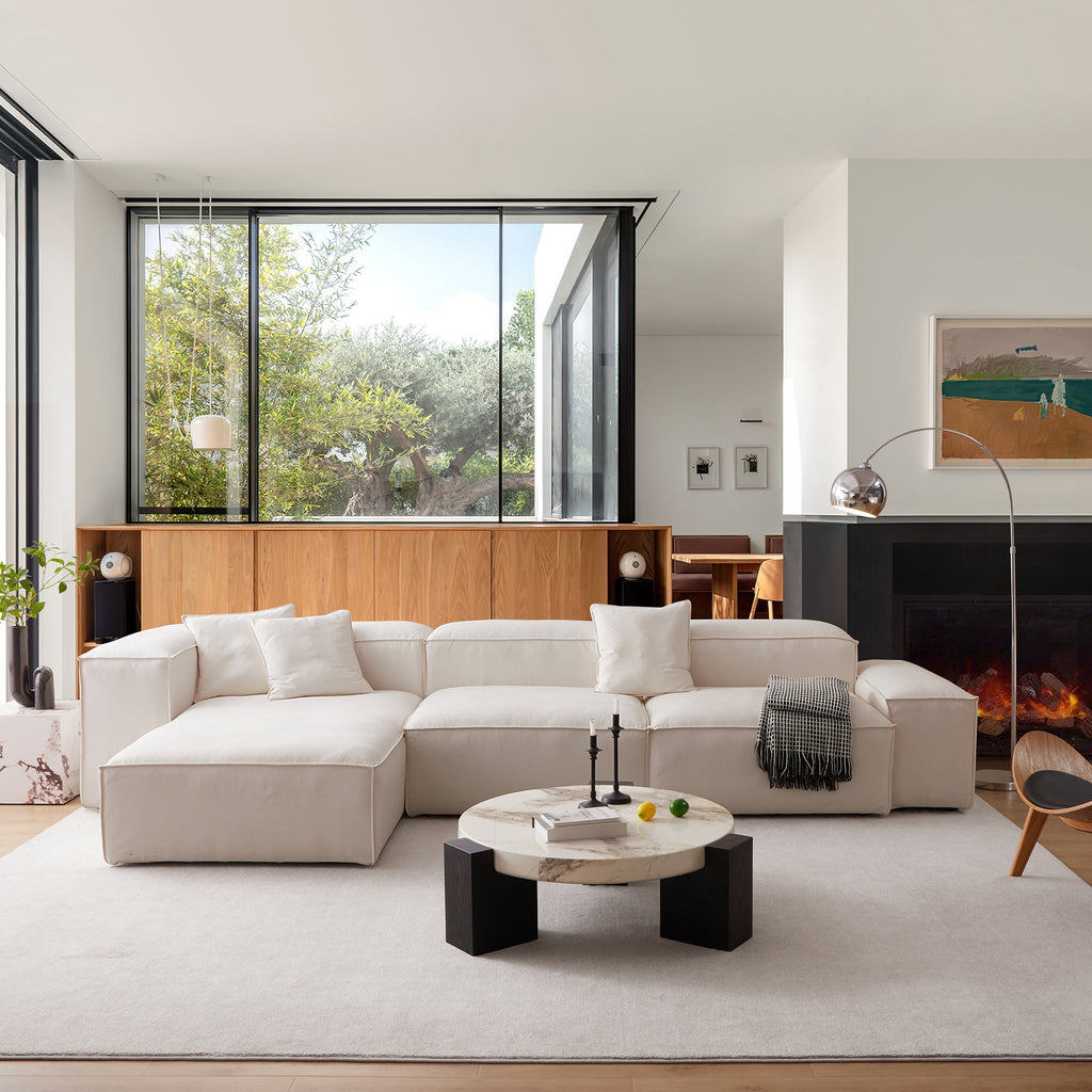 Canapé sectionnel modulaire beige Freedom