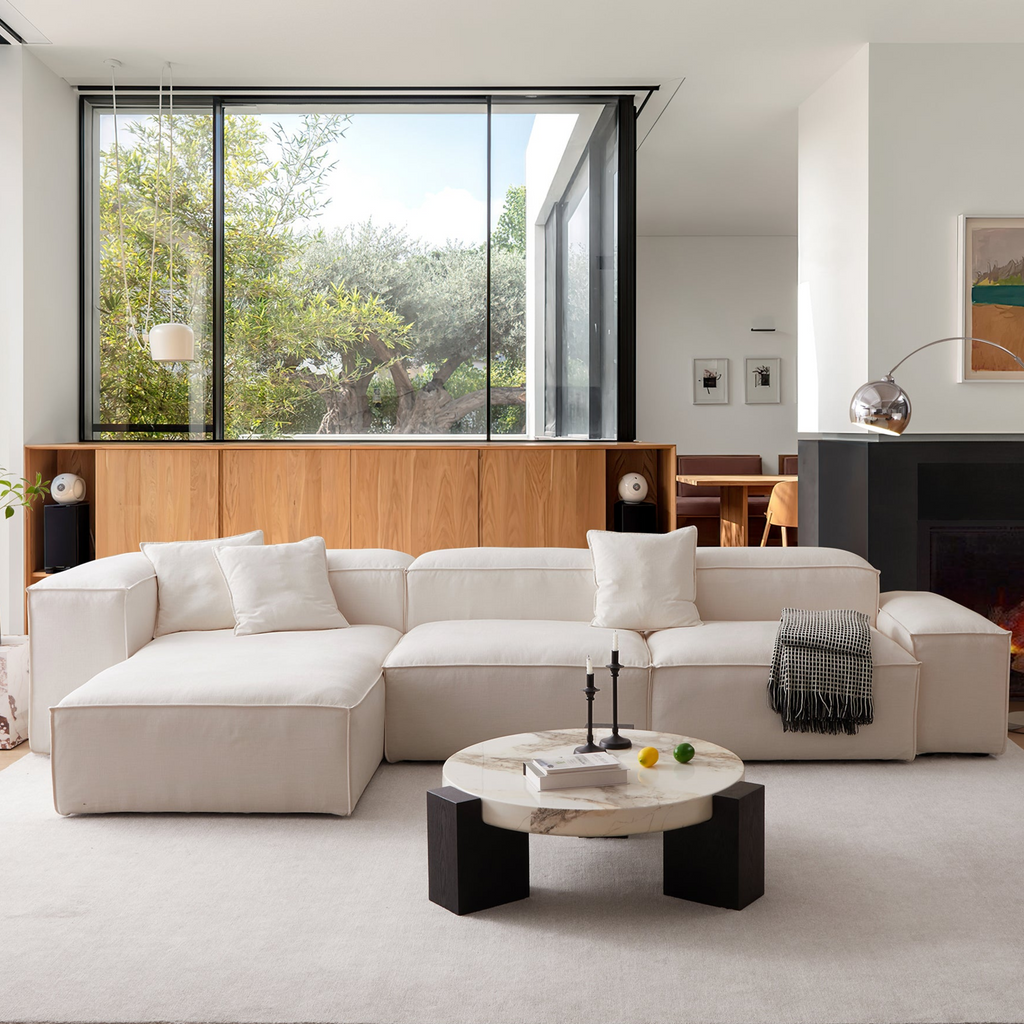 Canapé sectionnel modulaire beige Freedom