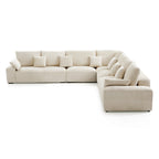 Le canapé d'angle sectionnel beige Empress