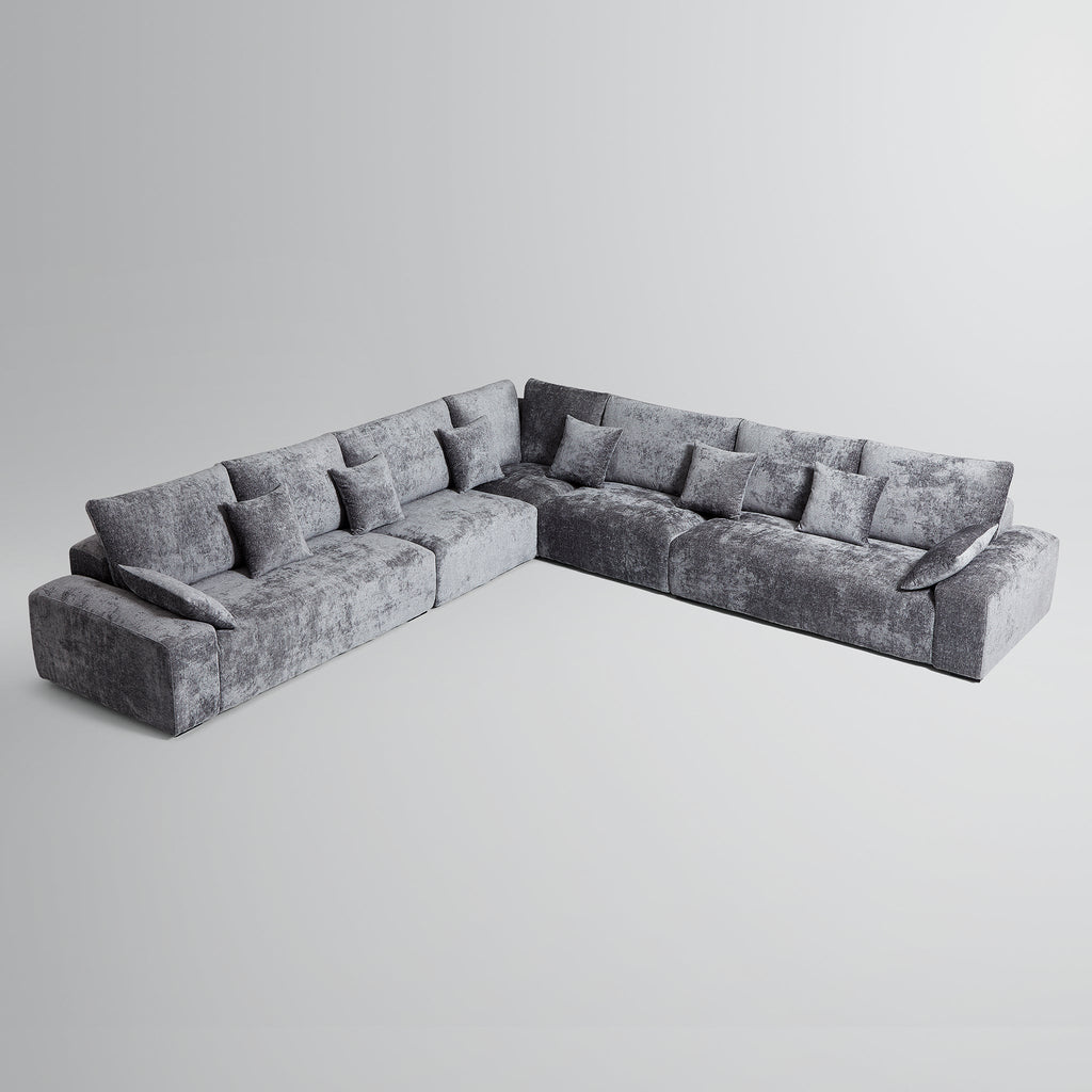 Le canapé d'angle sectionnel jaune Empress