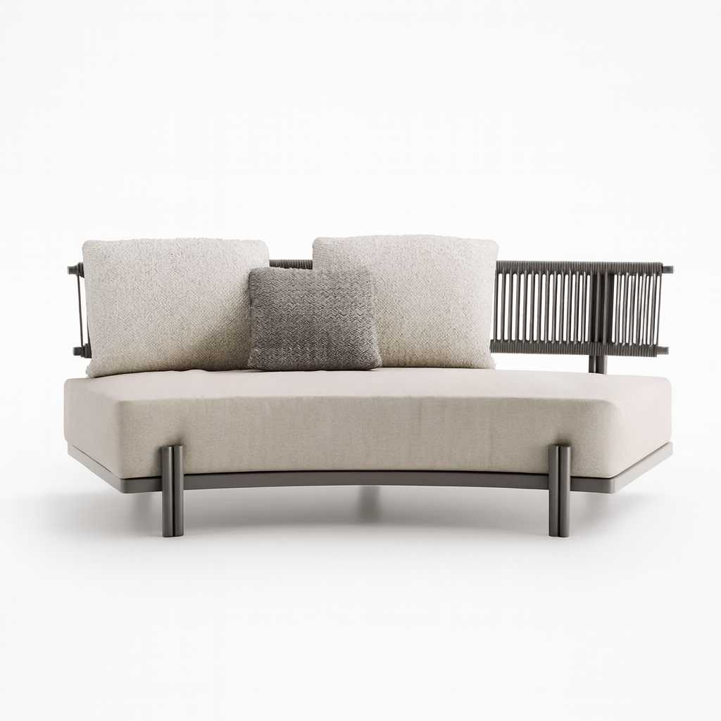 Maui Outdoor Curved Wicker Sectional Sofa Set
