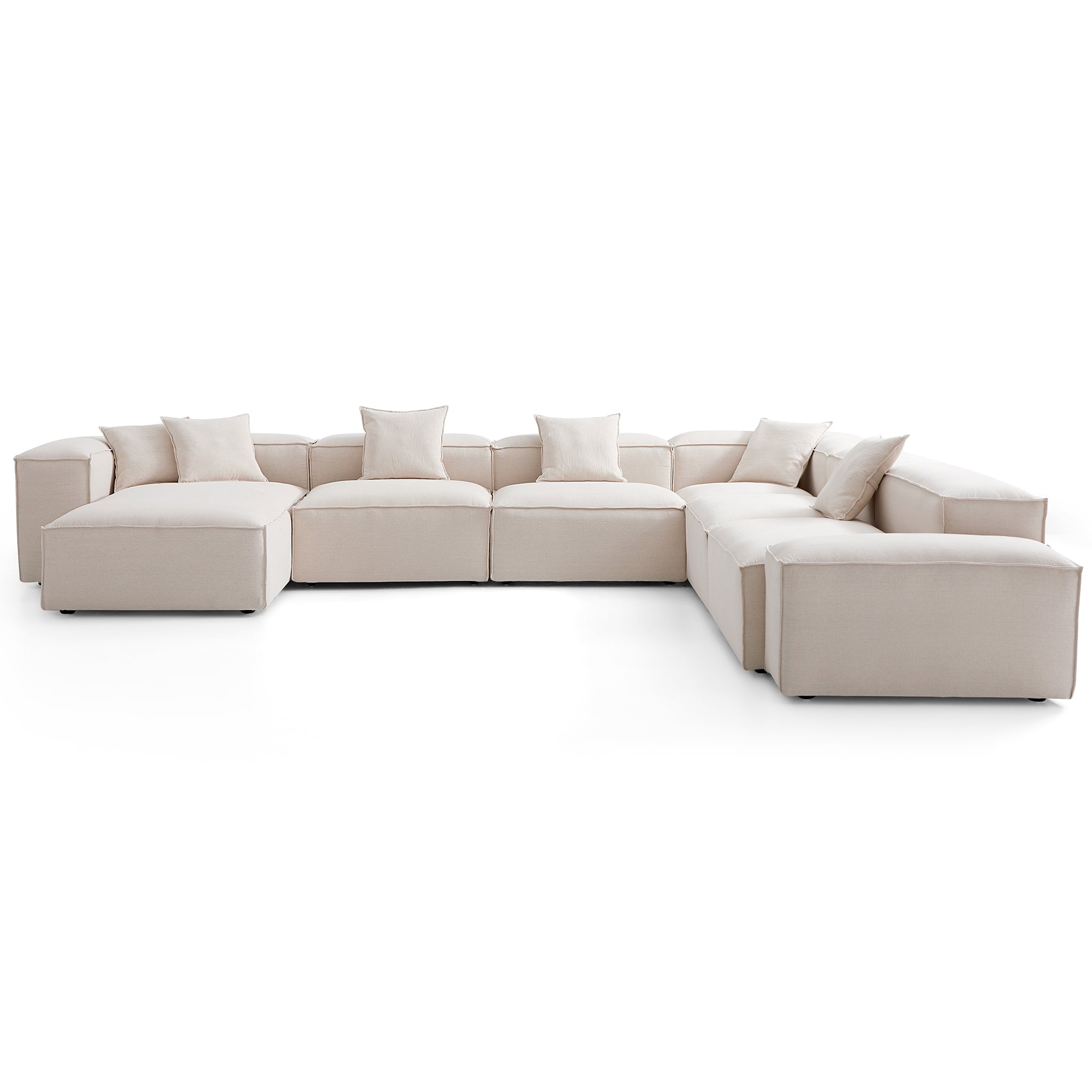 Freedom Modular Khaki U-Shaped Sectional Sofa