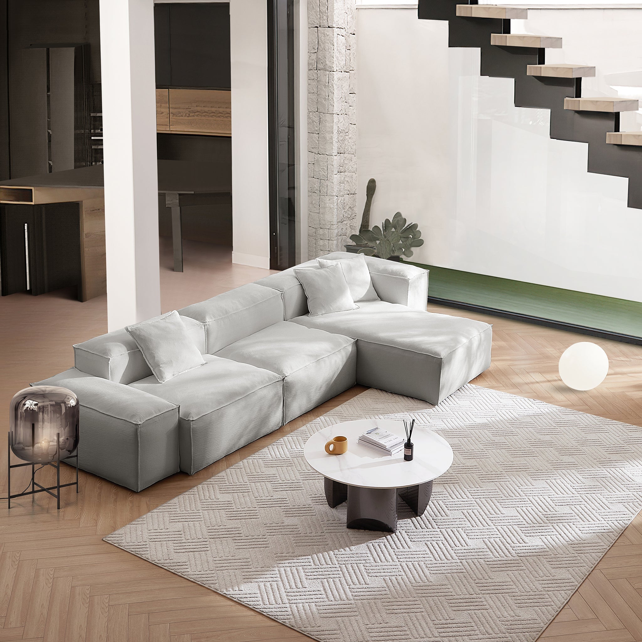 Freedom Modular Gray Sectional Sofa