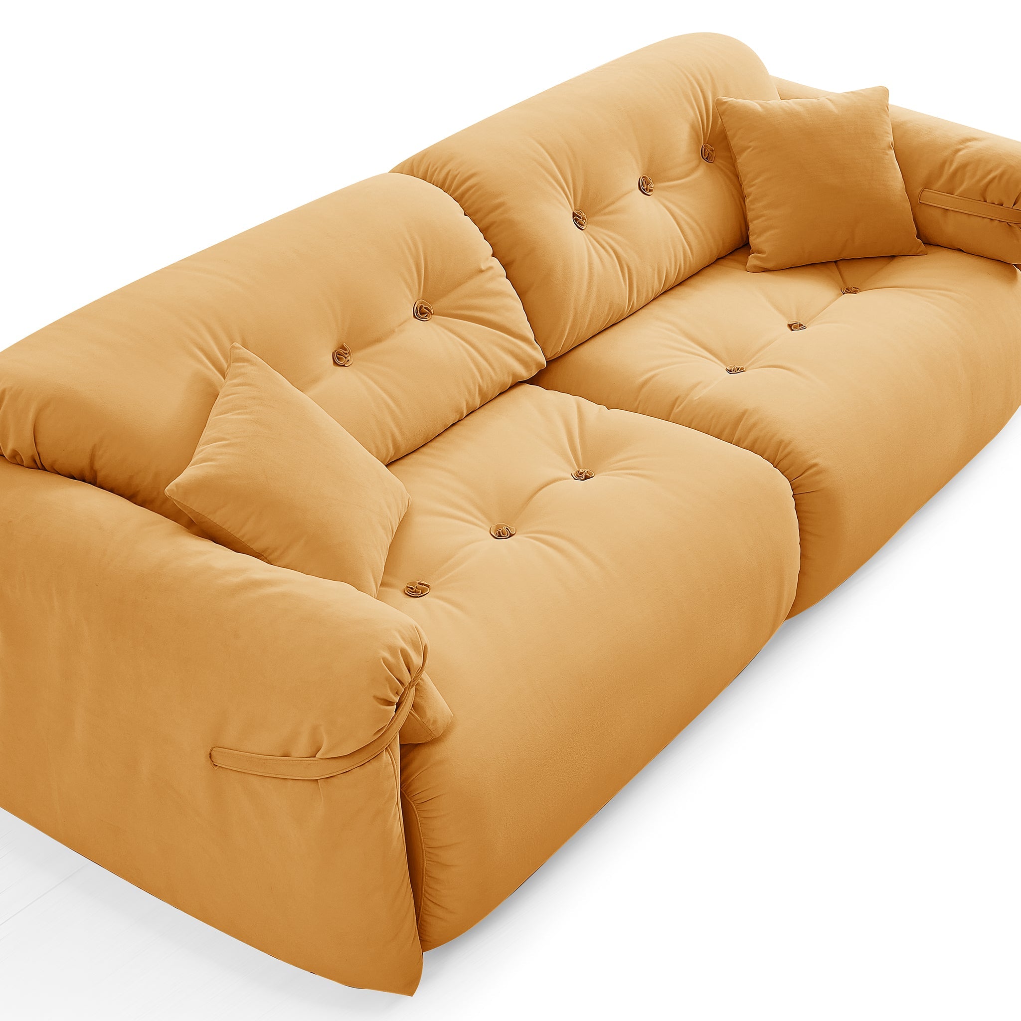 Butter Yellow Tufted Sofa