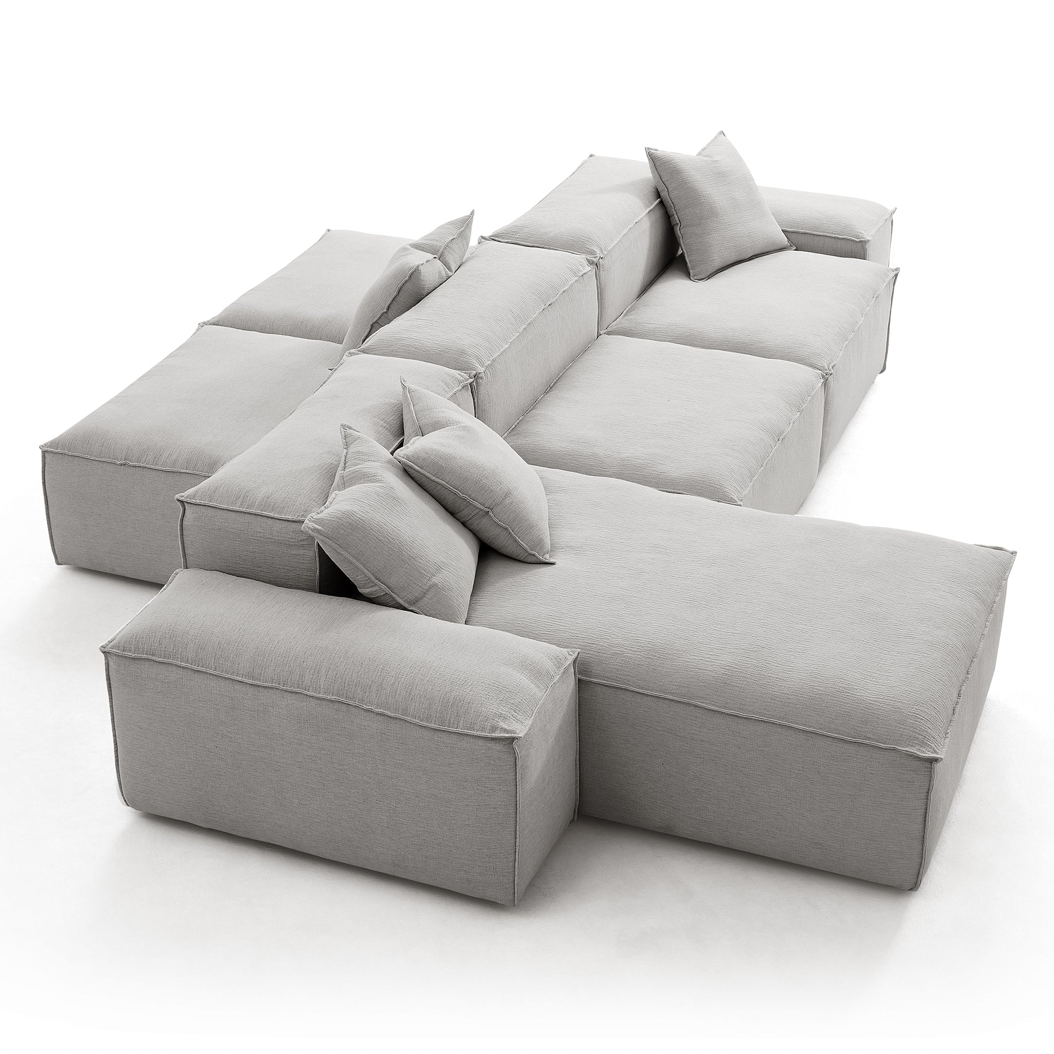 Freedom Modular Khaki Double-Sided Sectional Sofa
