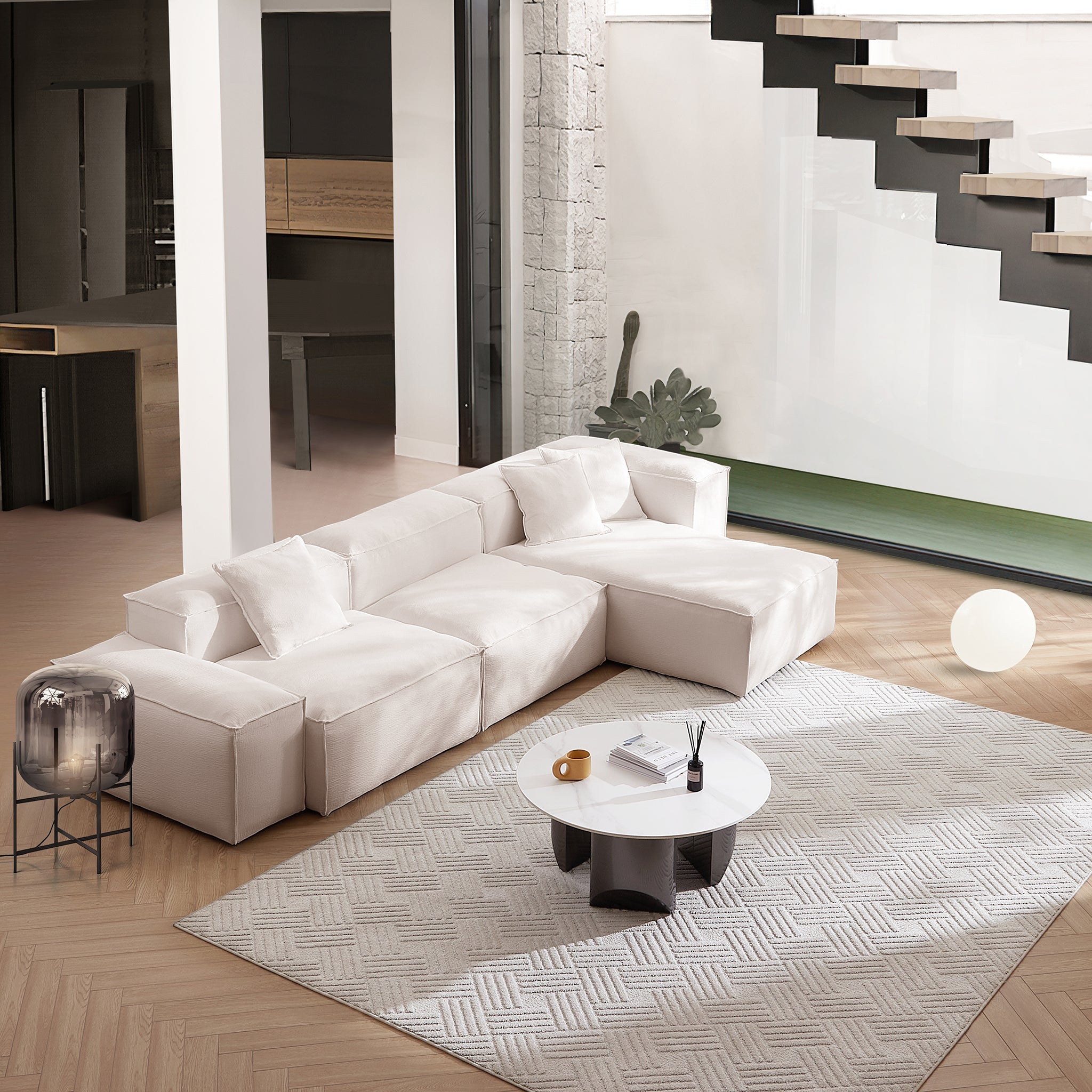 Canapé sectionnel modulaire Freedom kaki