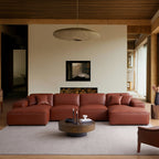 Domus Modular Dark Gray Leather U-Shaped Sectional Sofa