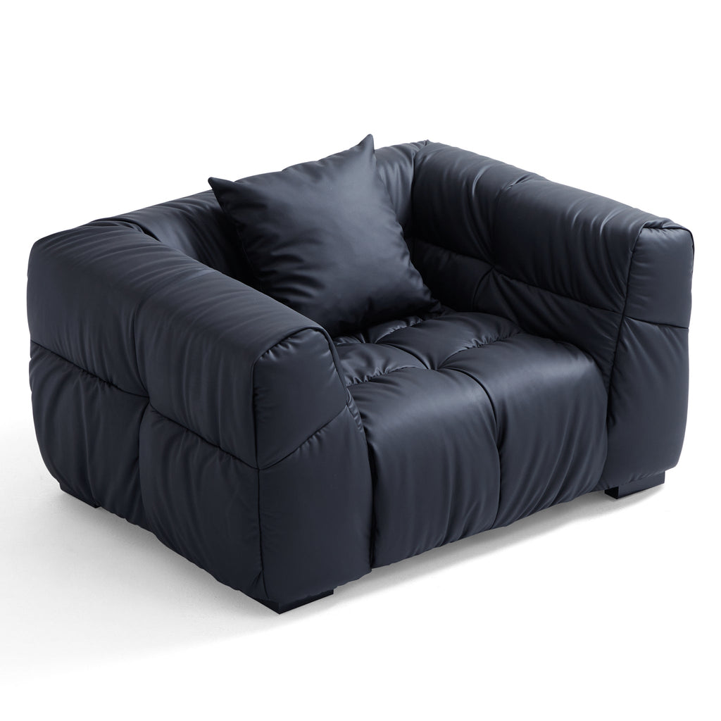 Boba Black Leathaire Armchair