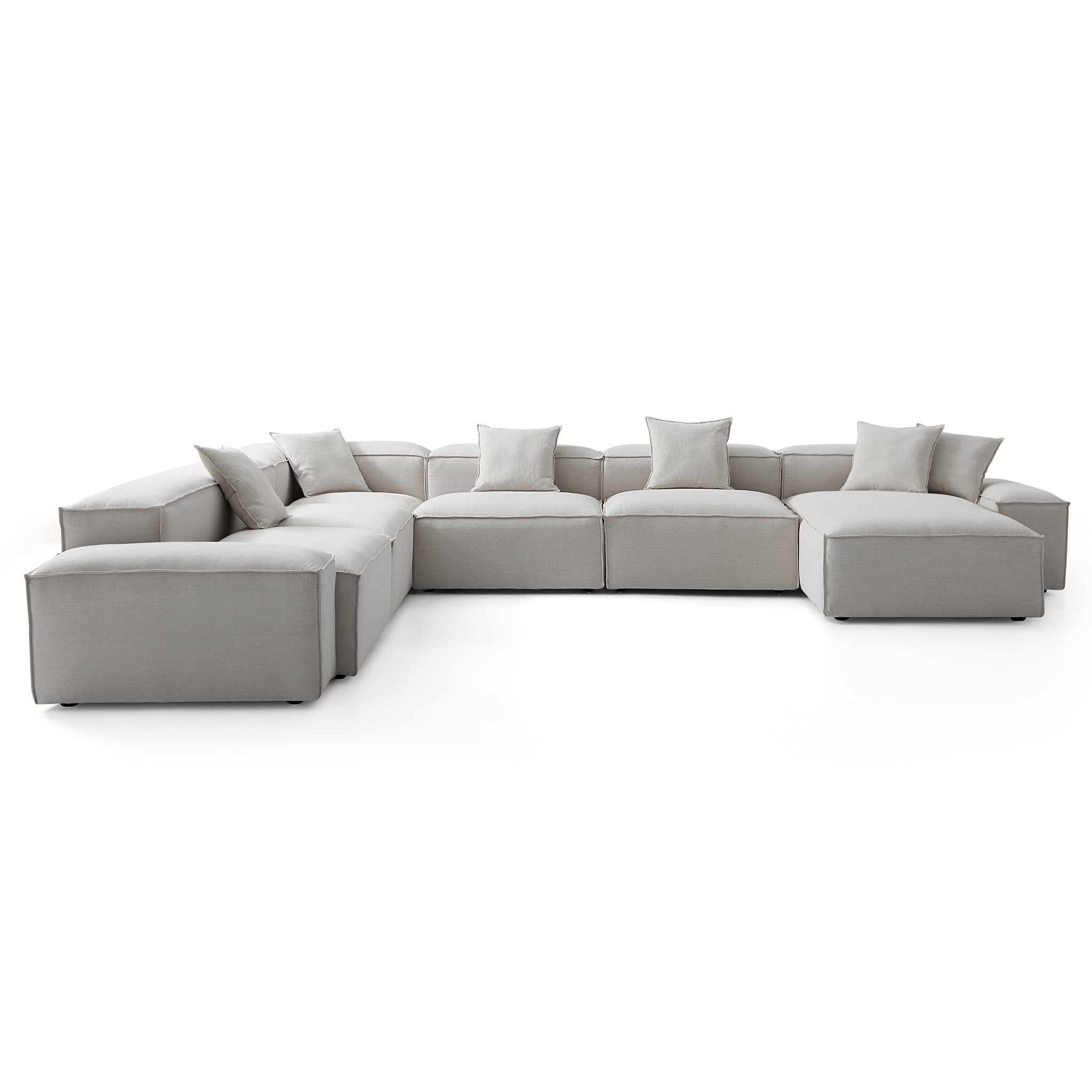 Freedom Modular Gray U-Shaped Sectional Sofa