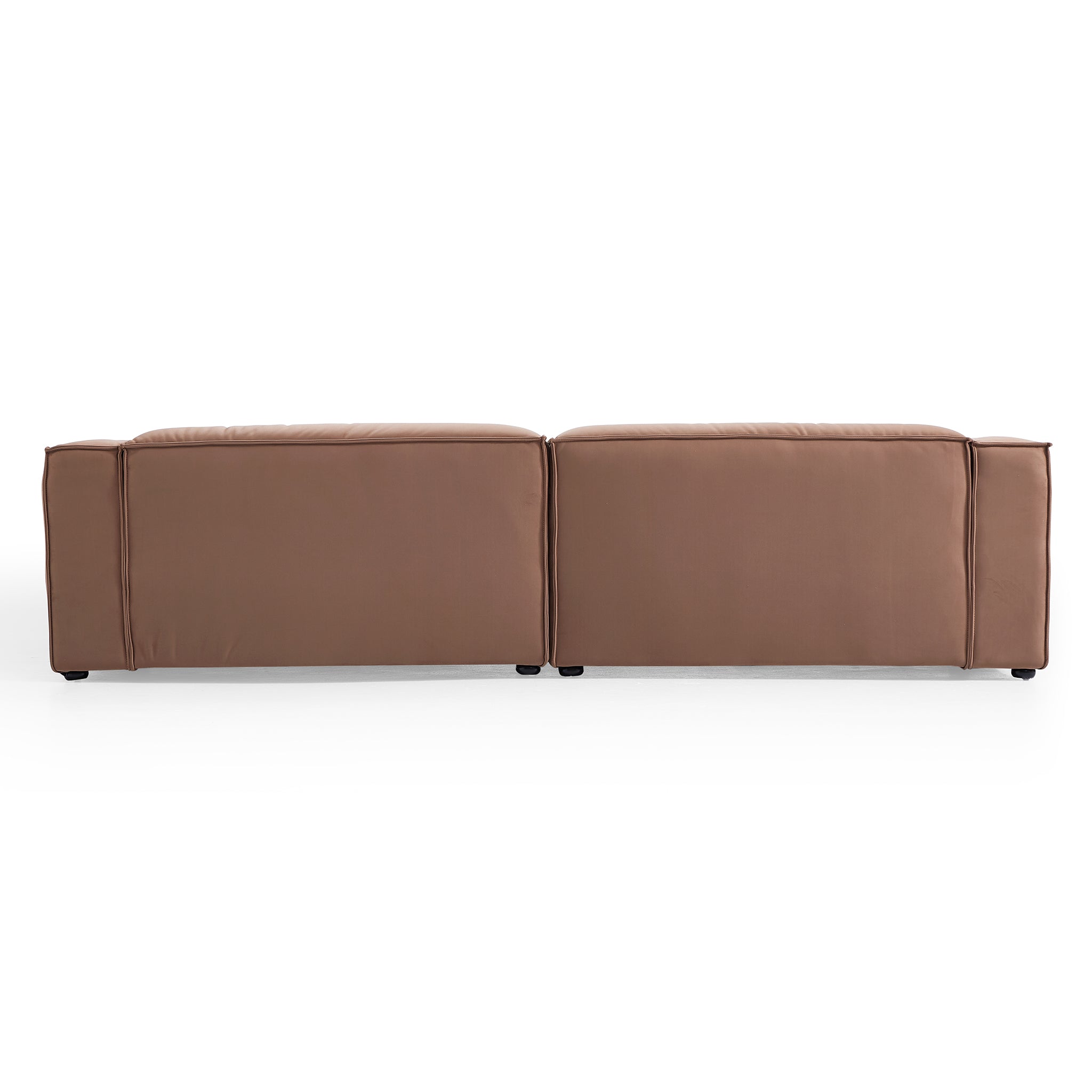 Canapé-lit de luxe minimaliste en tissu marron