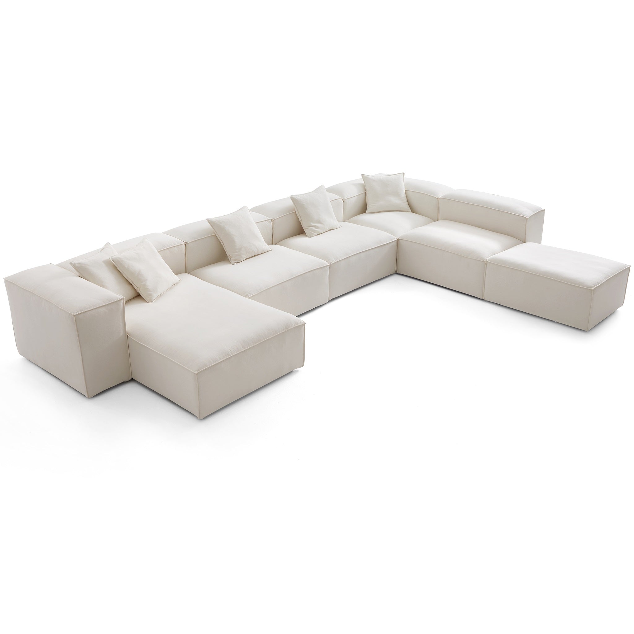 Freedom Modular Beige Open-End Sectional Sofa